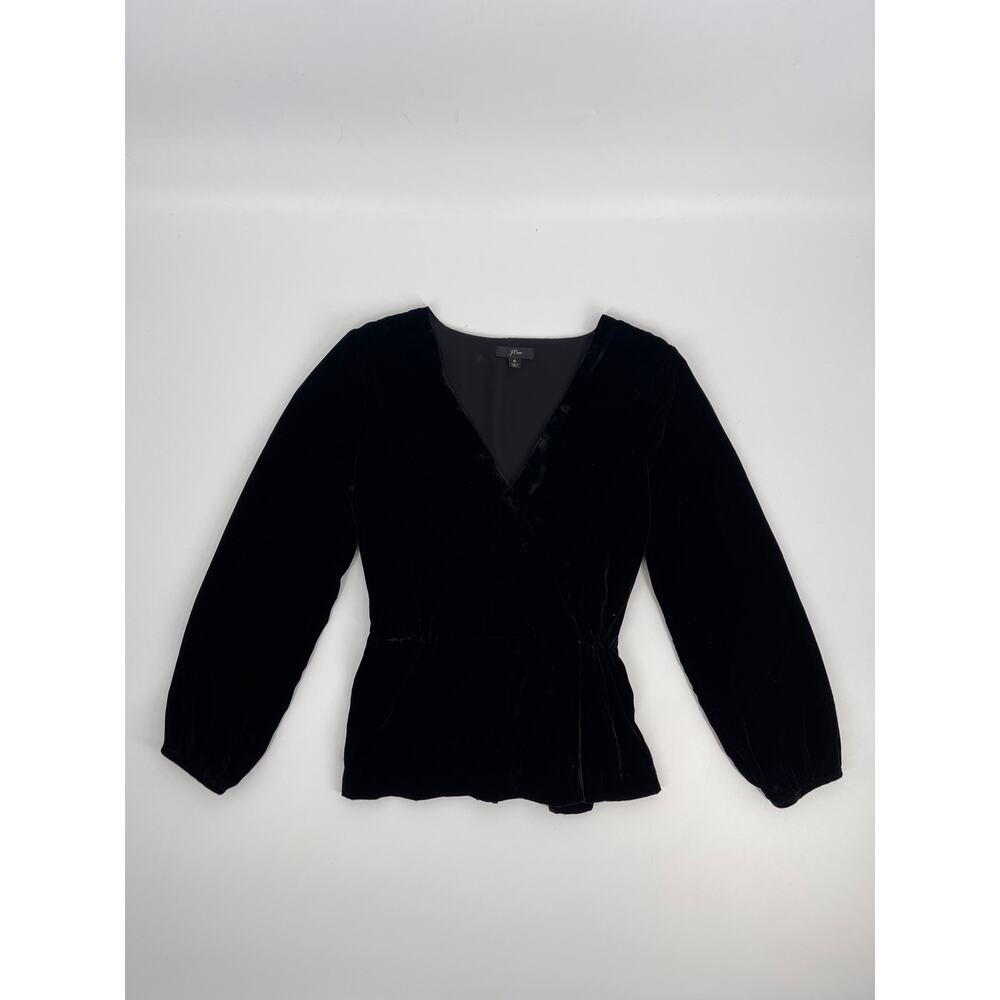 J Crew Black Velvet Top (B46#10)